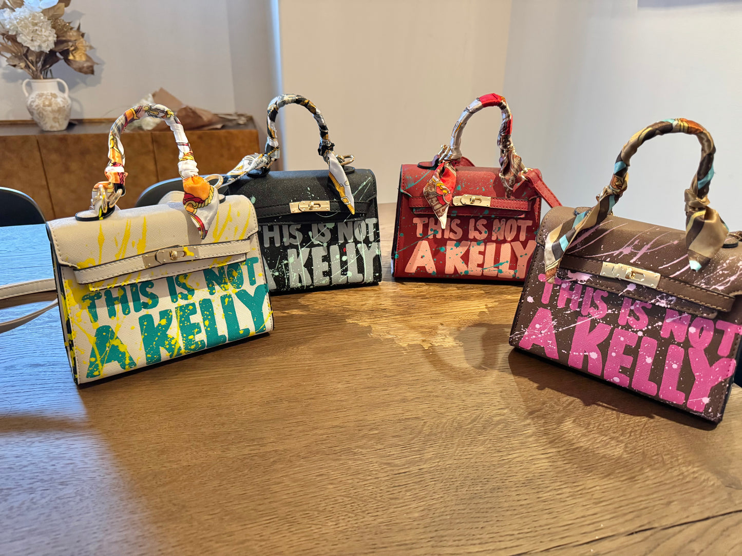 Designer inspired hand painted Bags