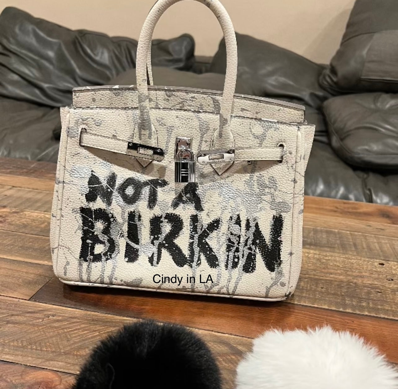 Hand painted designer inspired Bag