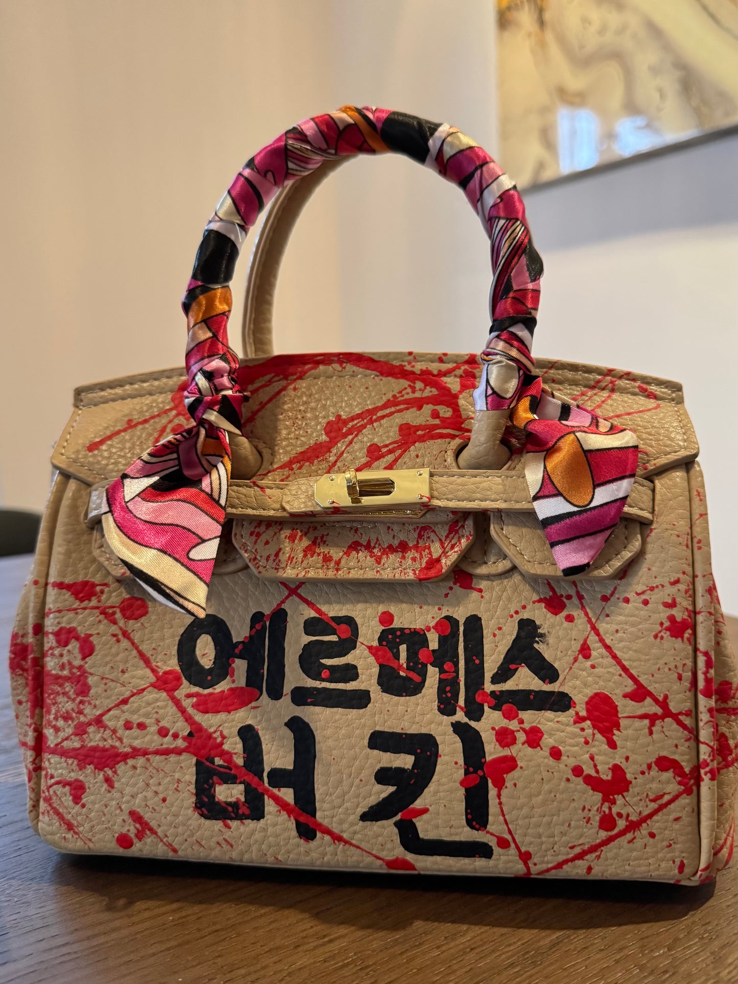 Hand painted designer inspired Bag