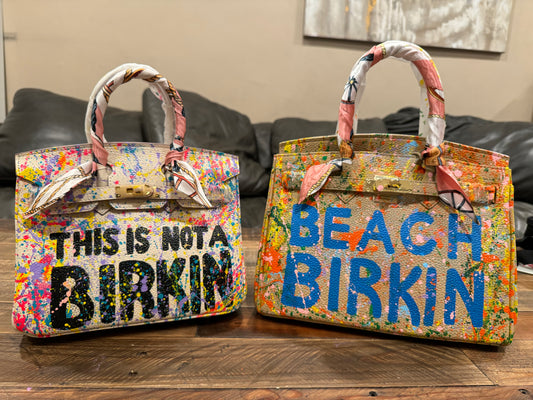 Designer inspired hand painted Bags