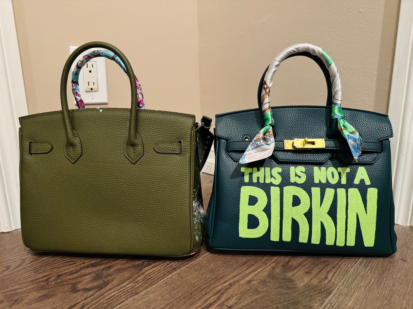 Designer inspired hand painted Bags