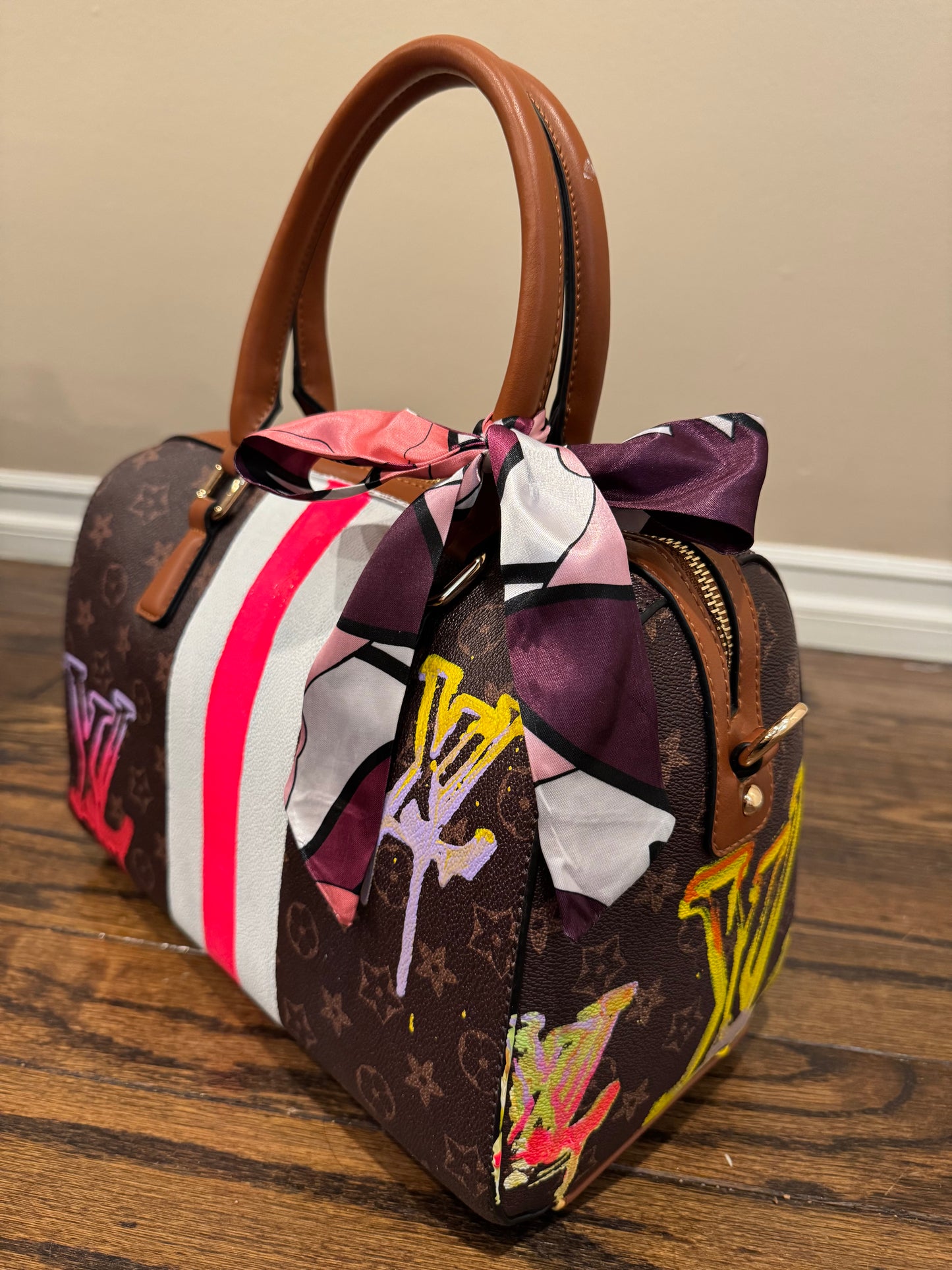 Designer inspired hand painted Bags