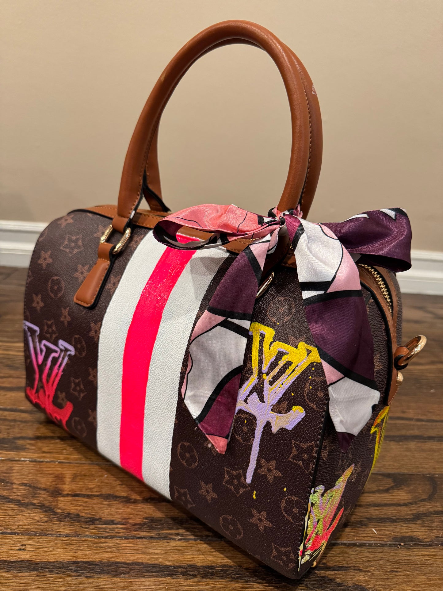 Designer inspired hand painted Bags