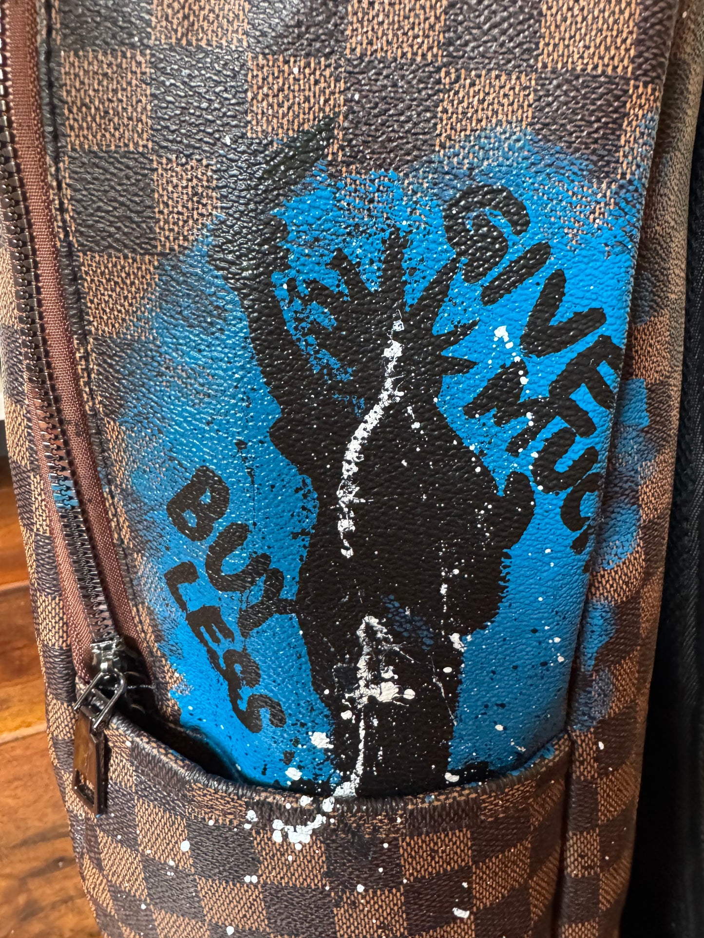 Monster hand painted Bag