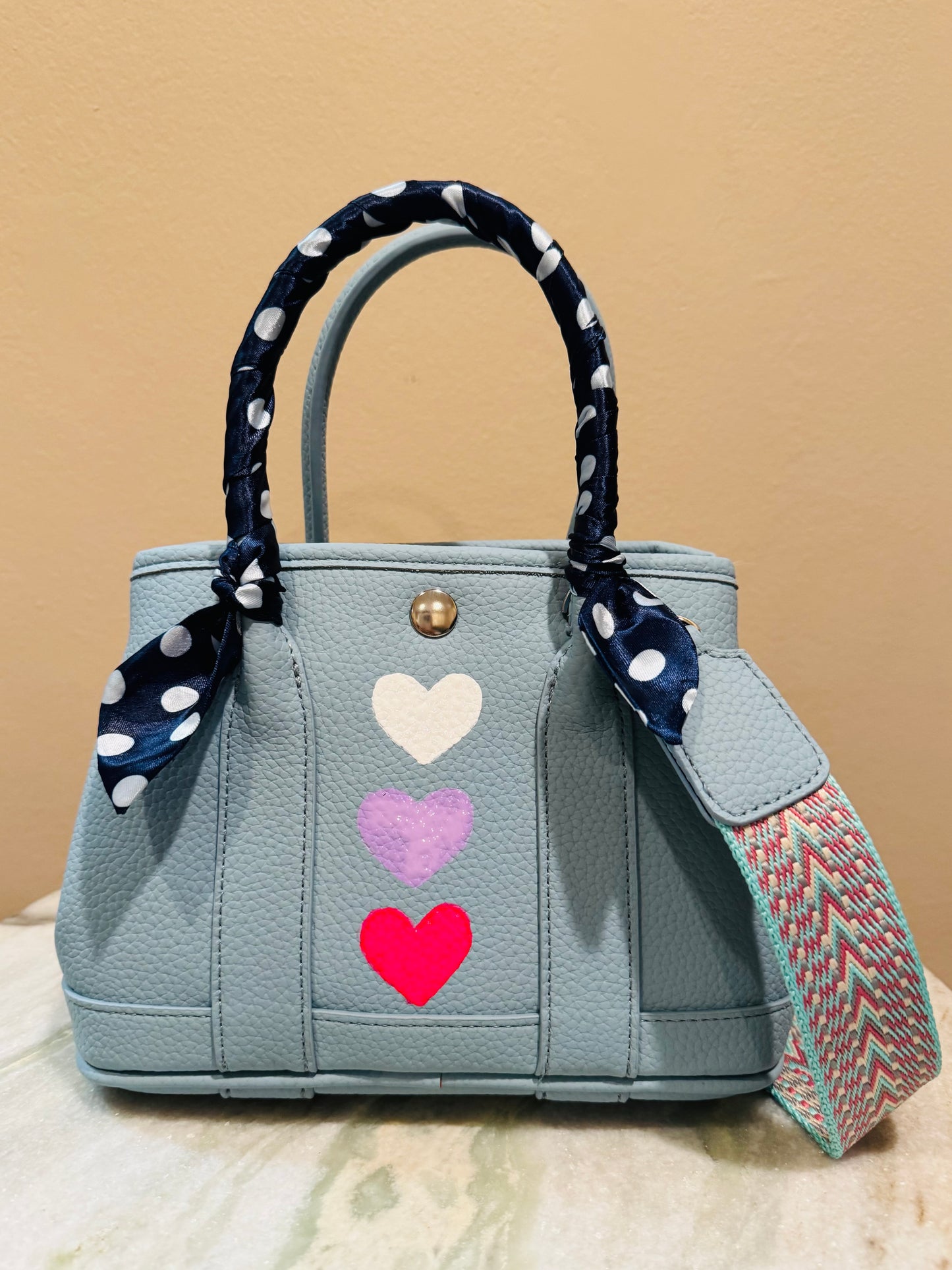 Heart Tote Bag 💛🩵🩷