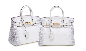 Gradient Crocodile effect Cowhide Bag
