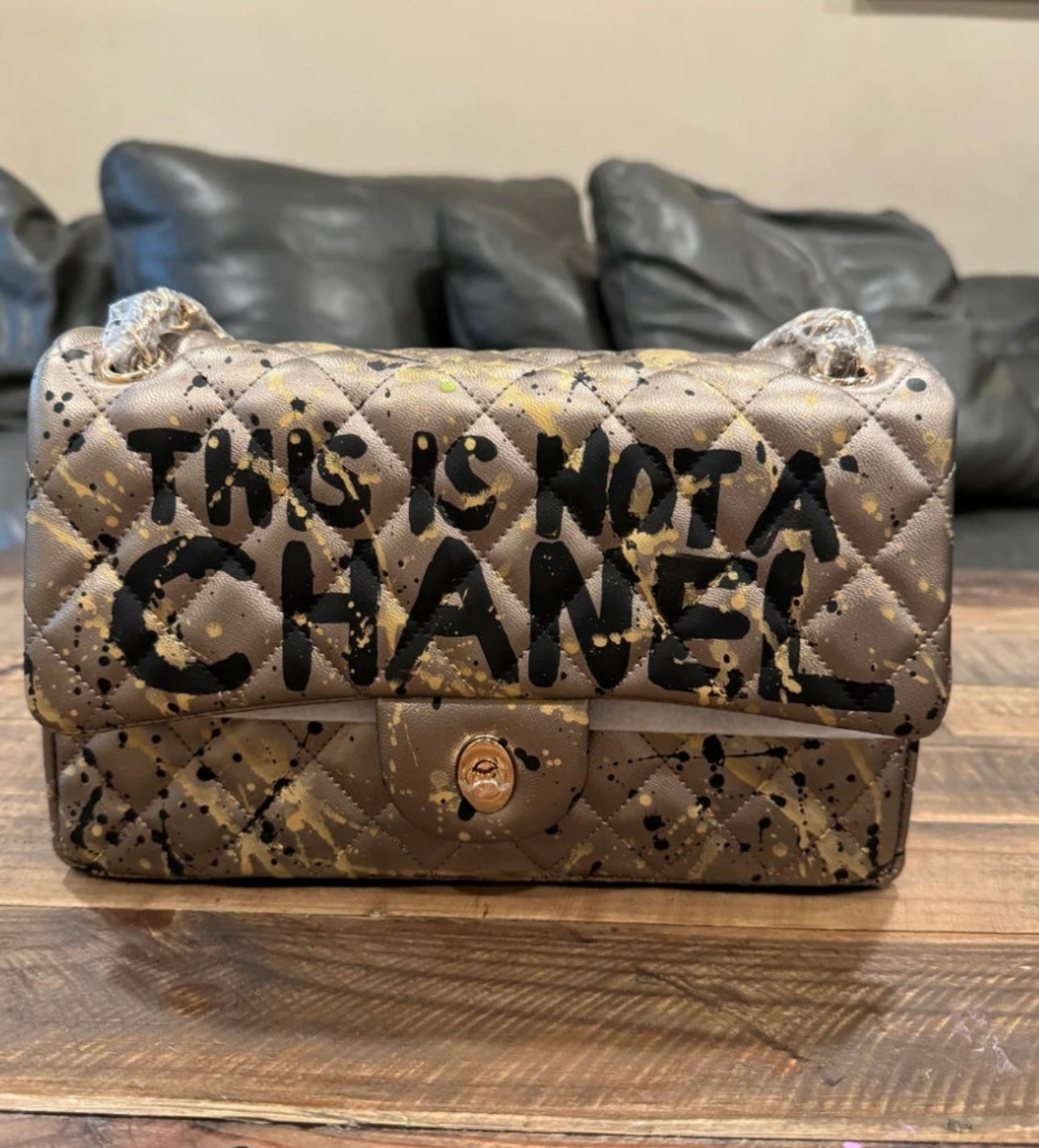 Hand painted designer inspired Bag