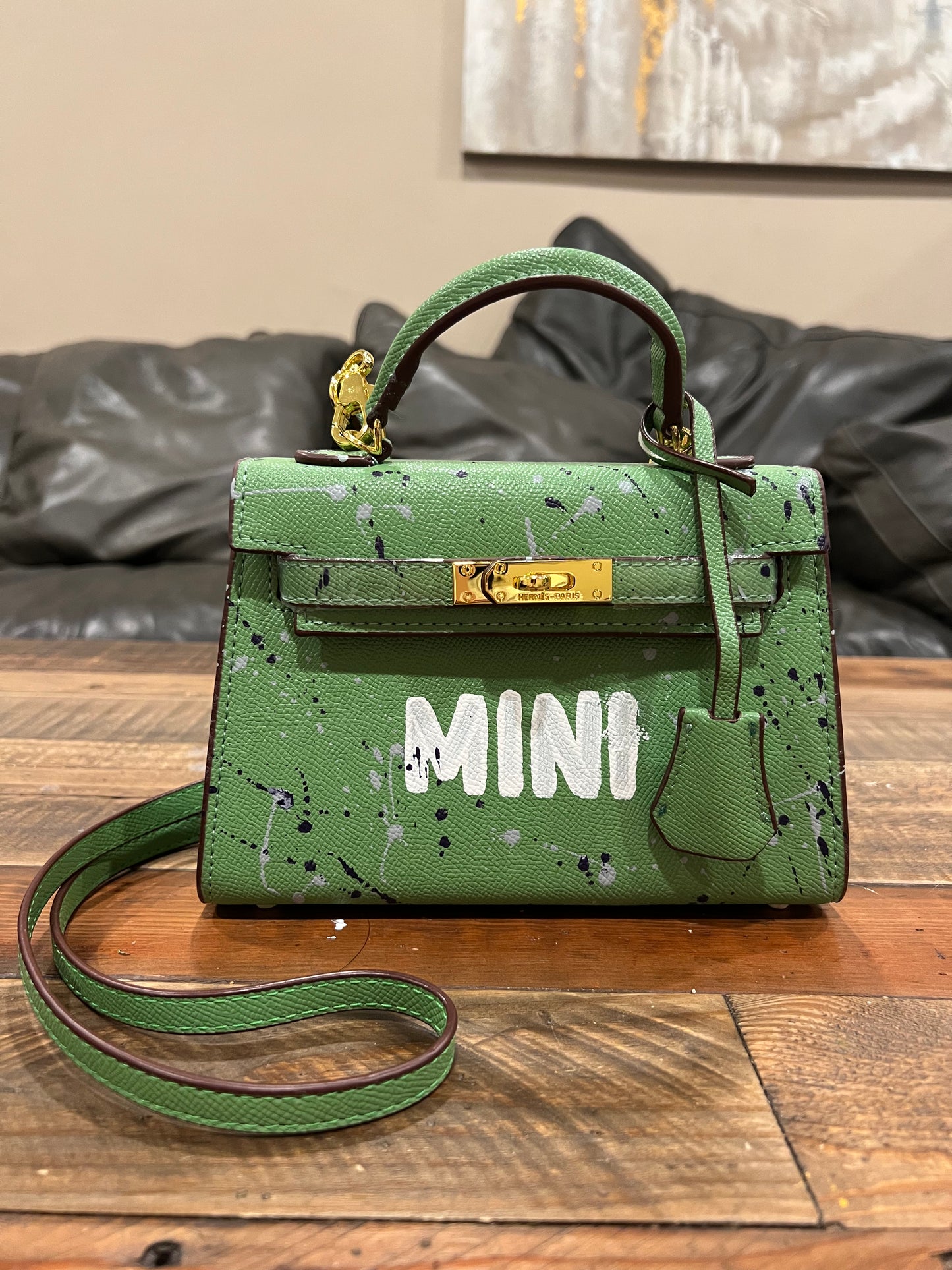 Hand painted designer inspired Bag - Mini