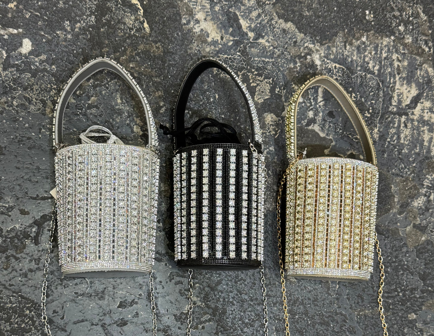 Rhinestone/ Fur Evening Bags