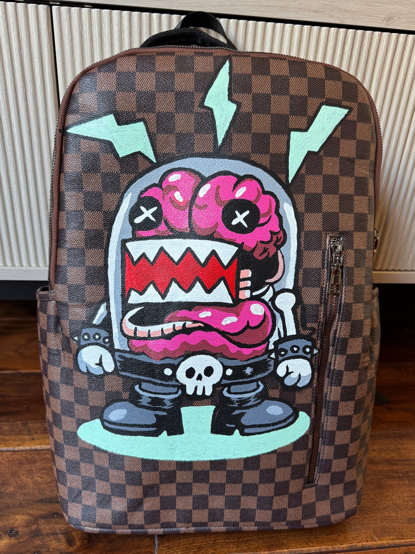 Monster hand painted Bag