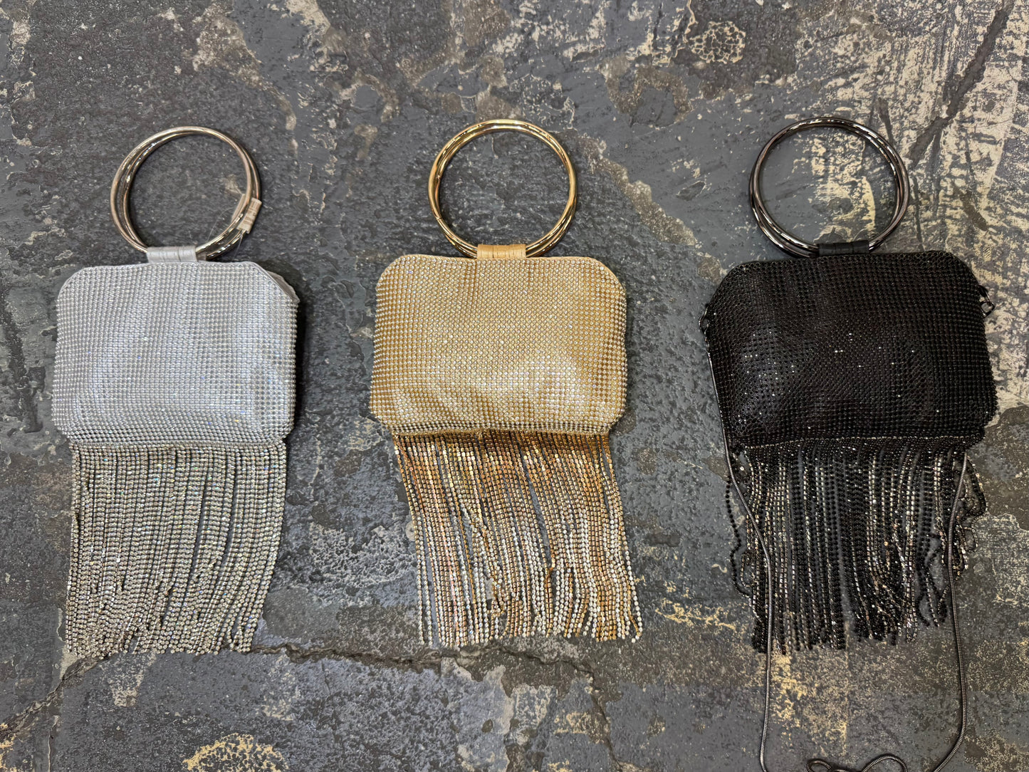 Rhinestone/ Fur Evening Bags