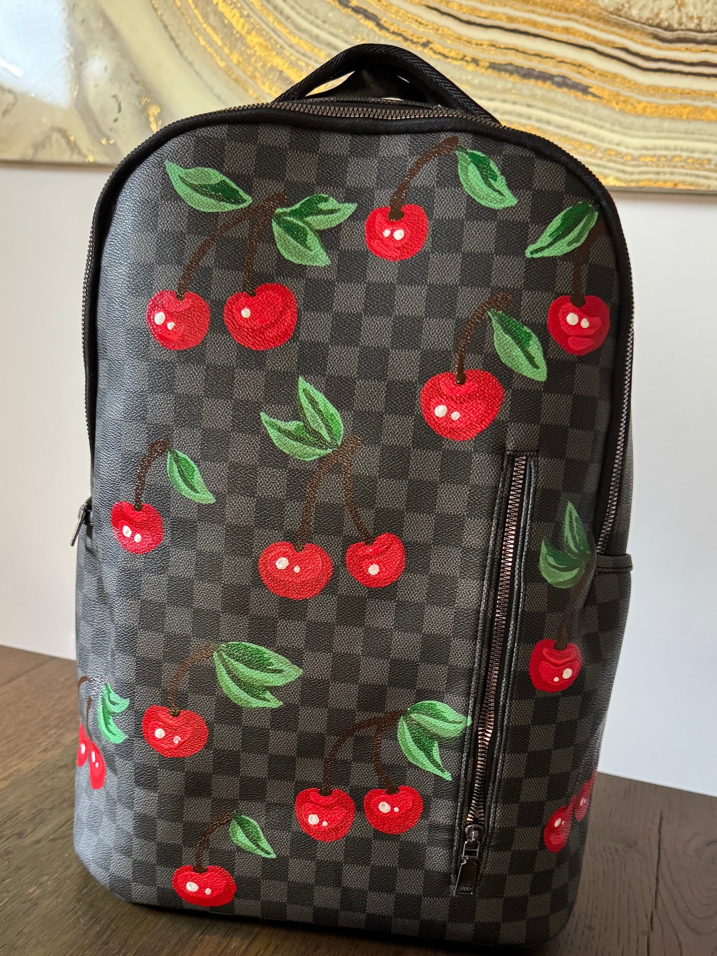 Cherry hand painted Bag