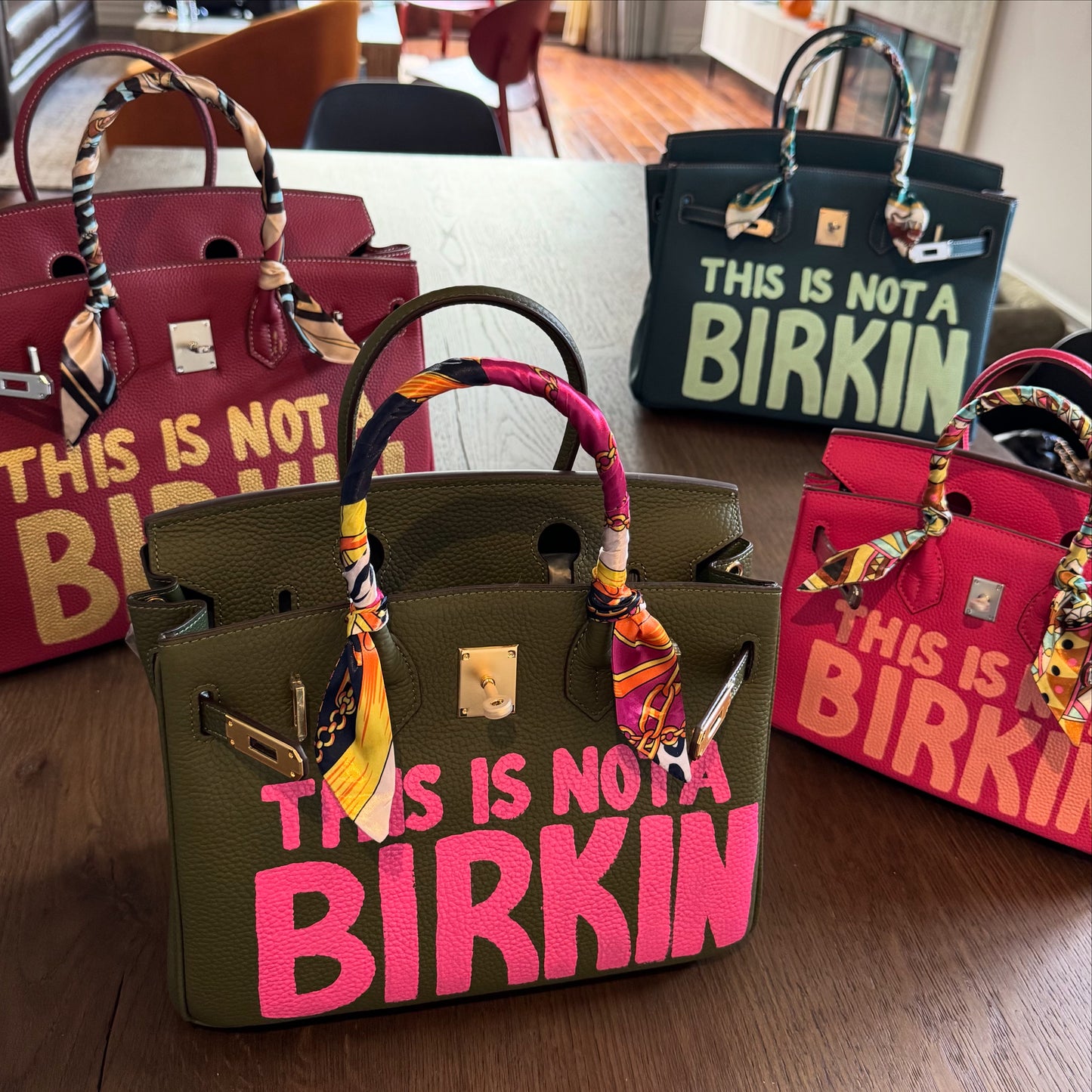 Designer inspired hand painted Bags