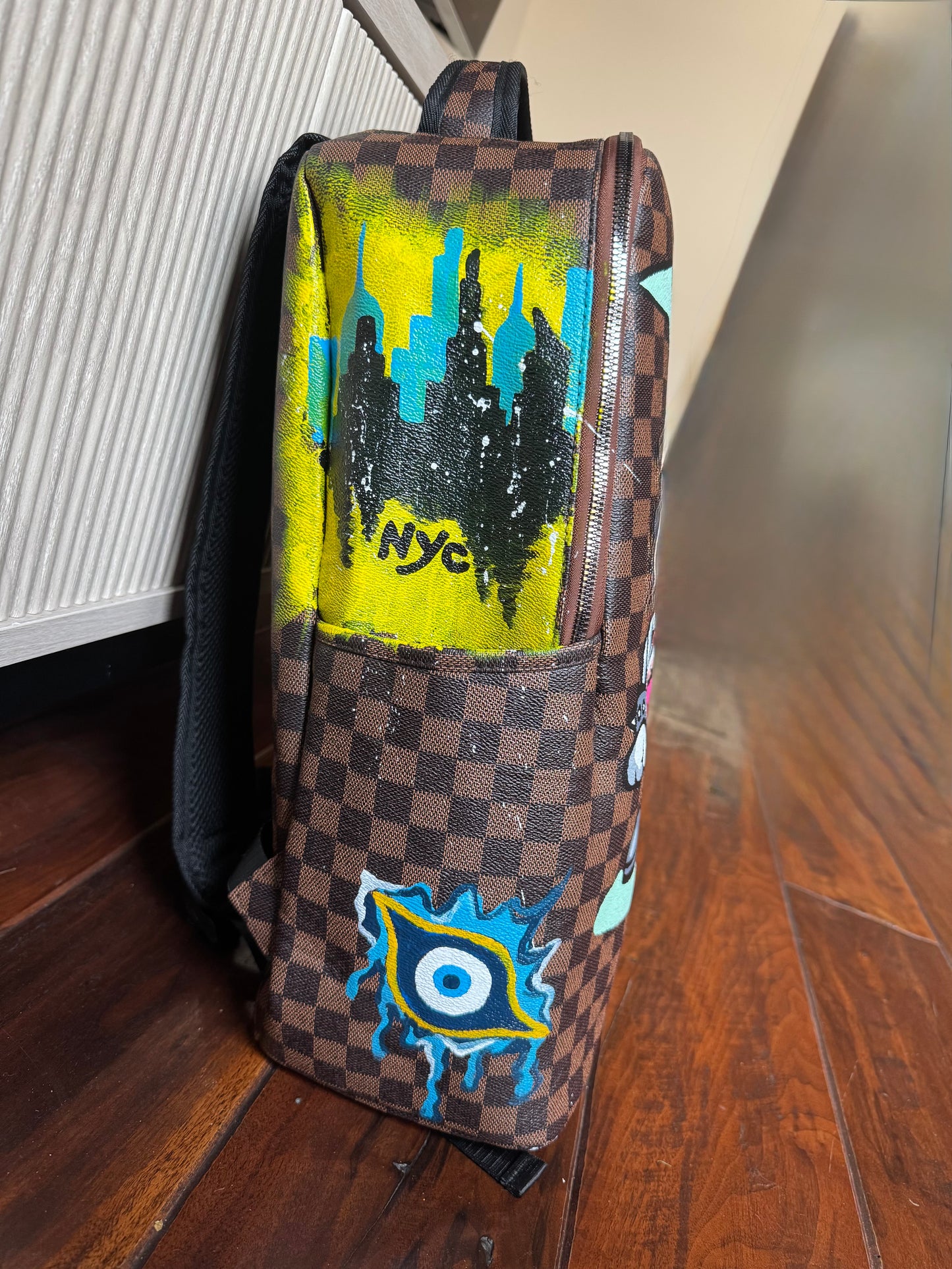 Monster hand painted Bag