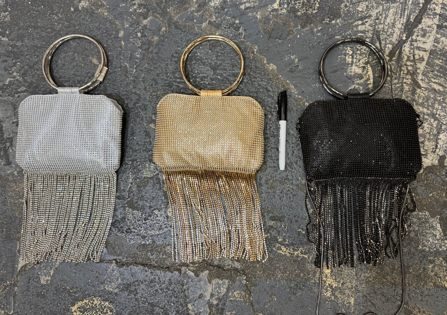 Rhinestone/ Fur Evening Bags