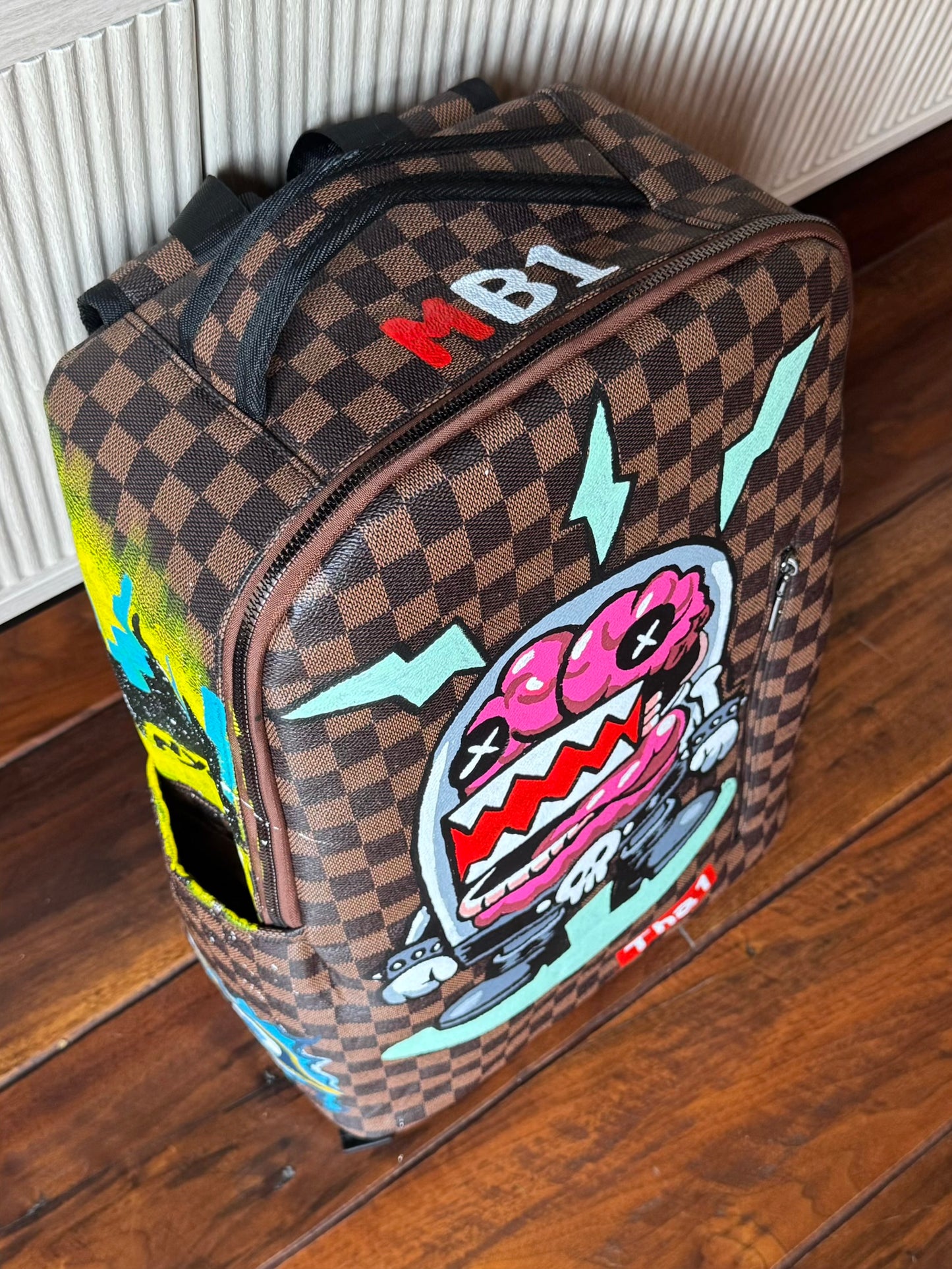 Monster hand painted Bag