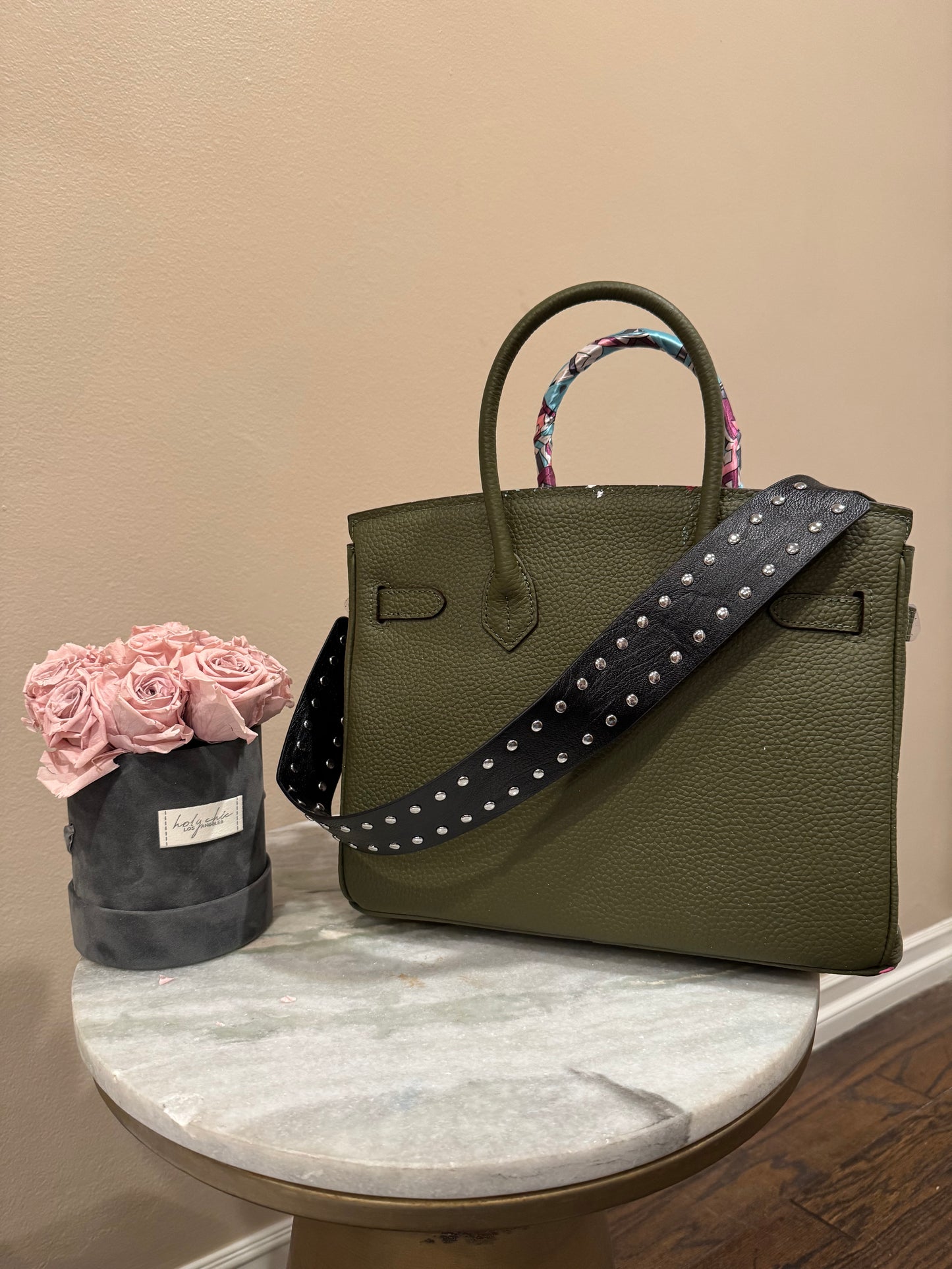 Designer inspired hand painted Bags (Army Green LIMITED EDITION)
