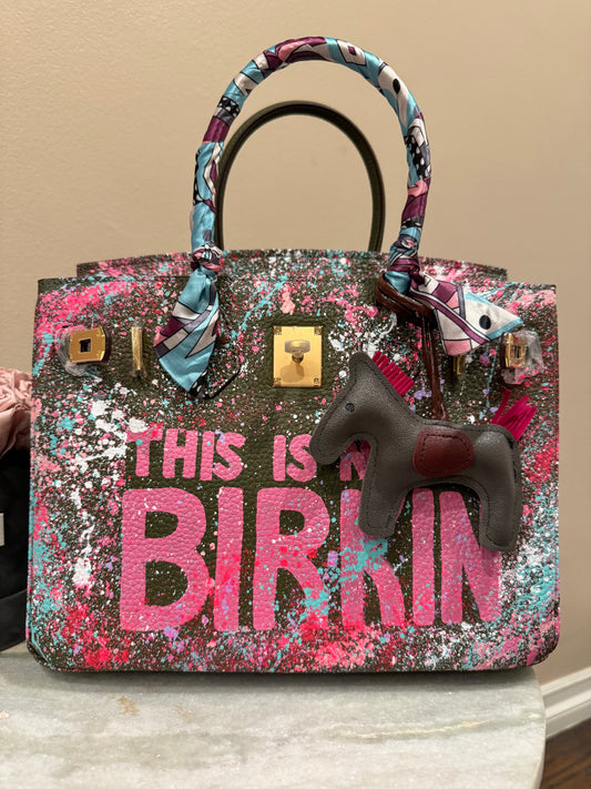 Designer inspired hand painted Bags (Army Green LIMITED EDITION)