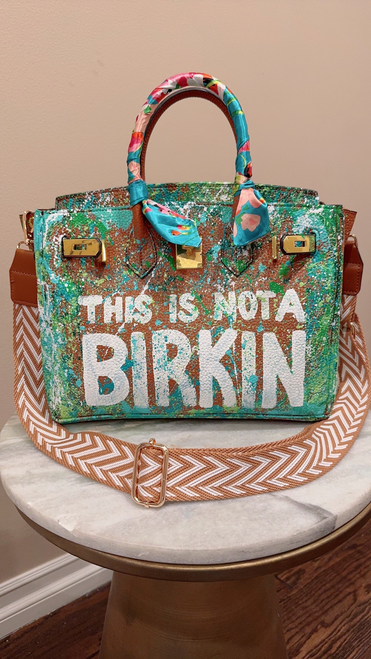 Designer inspired hand painted Bags