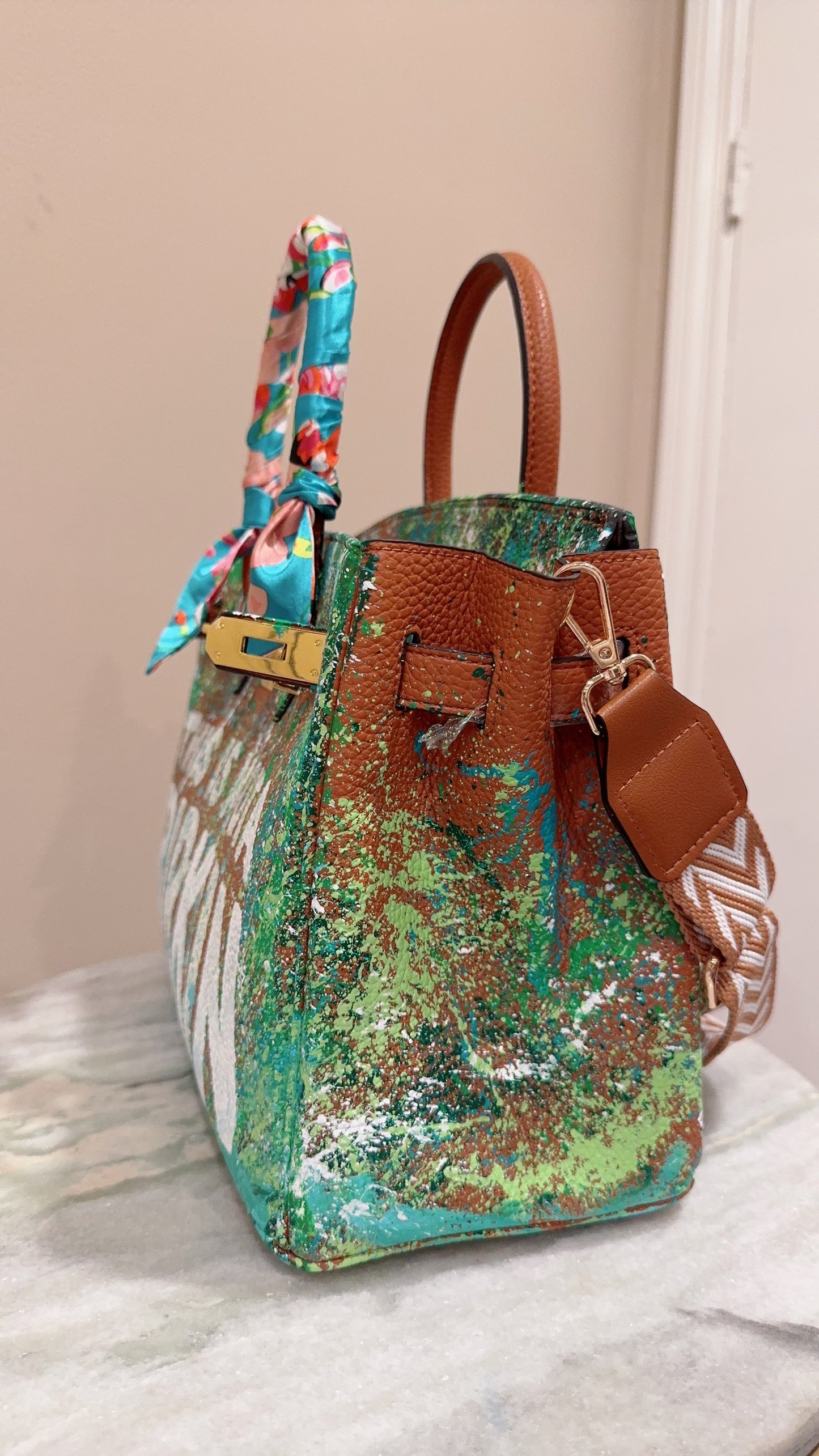 Designer inspired hand painted Bags