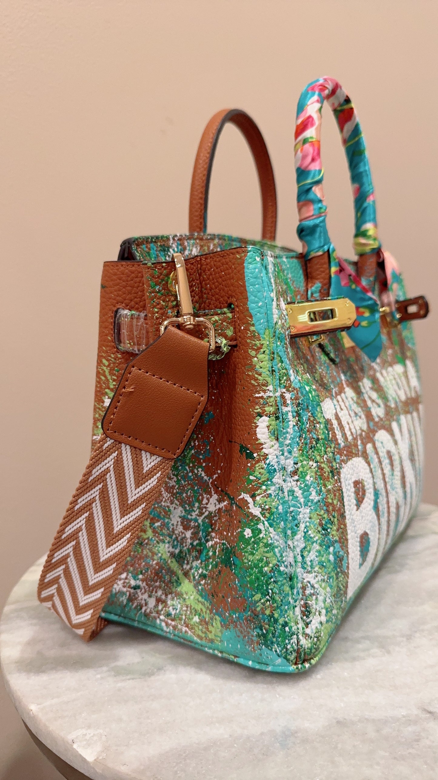 Designer inspired hand painted Bags