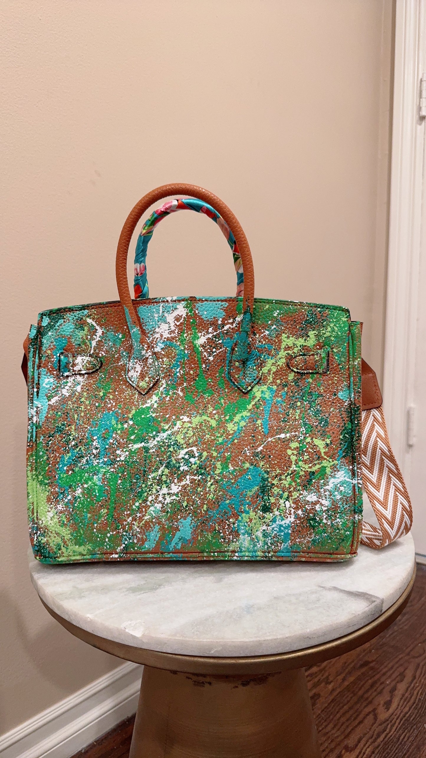Designer inspired hand painted Bags
