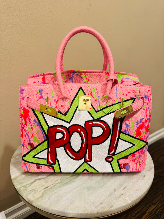 Hand Painted Pop Art Bag
