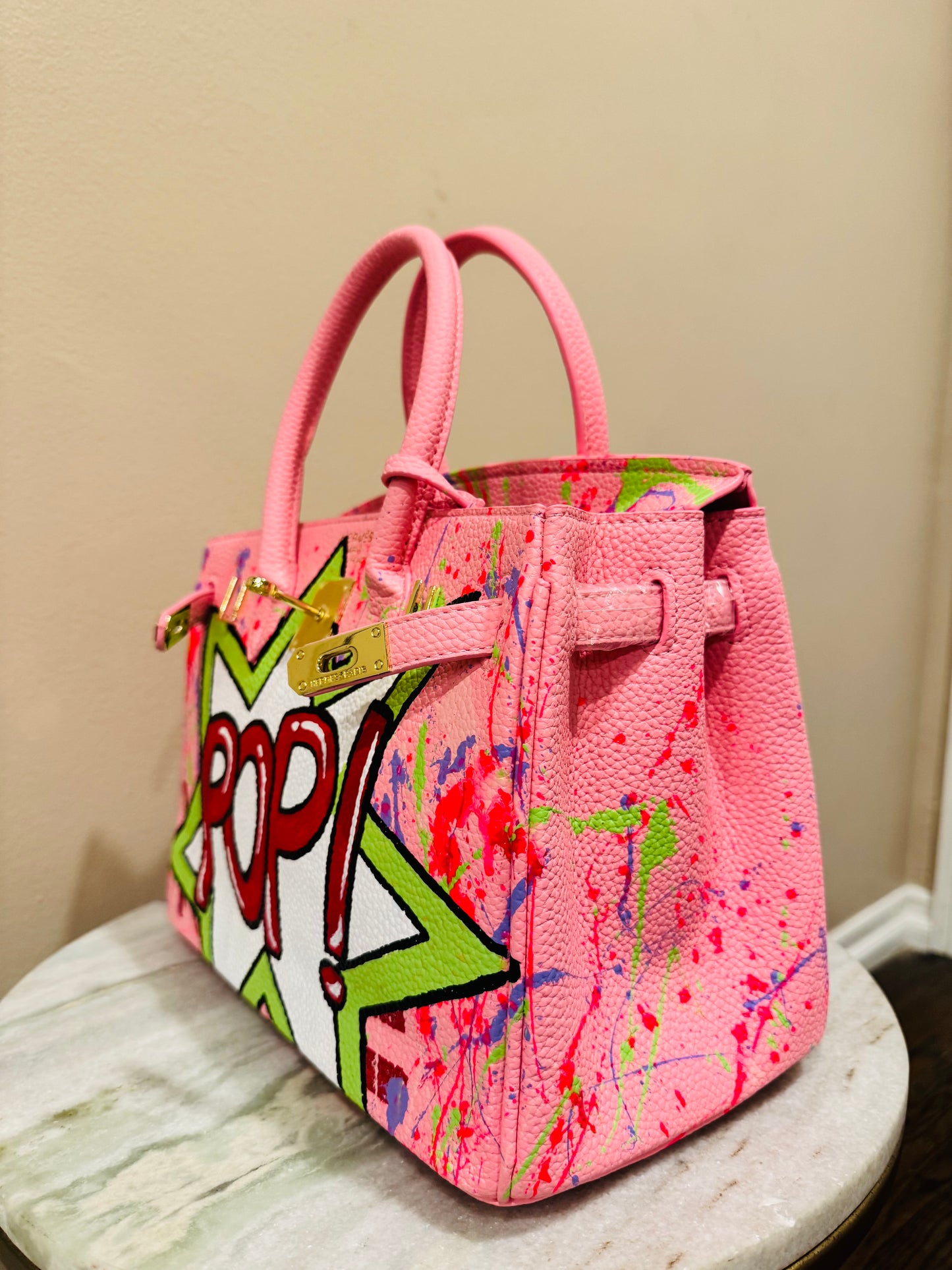 Hand Painted Pop Art Bag