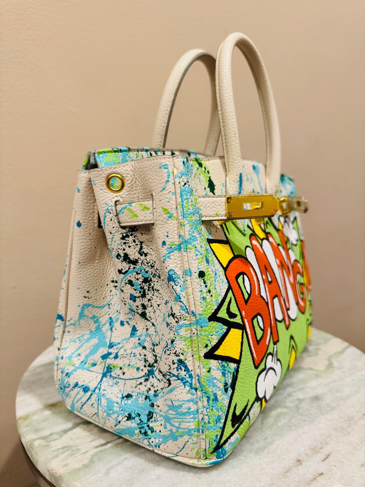 Hand Painted Pop Art Bag