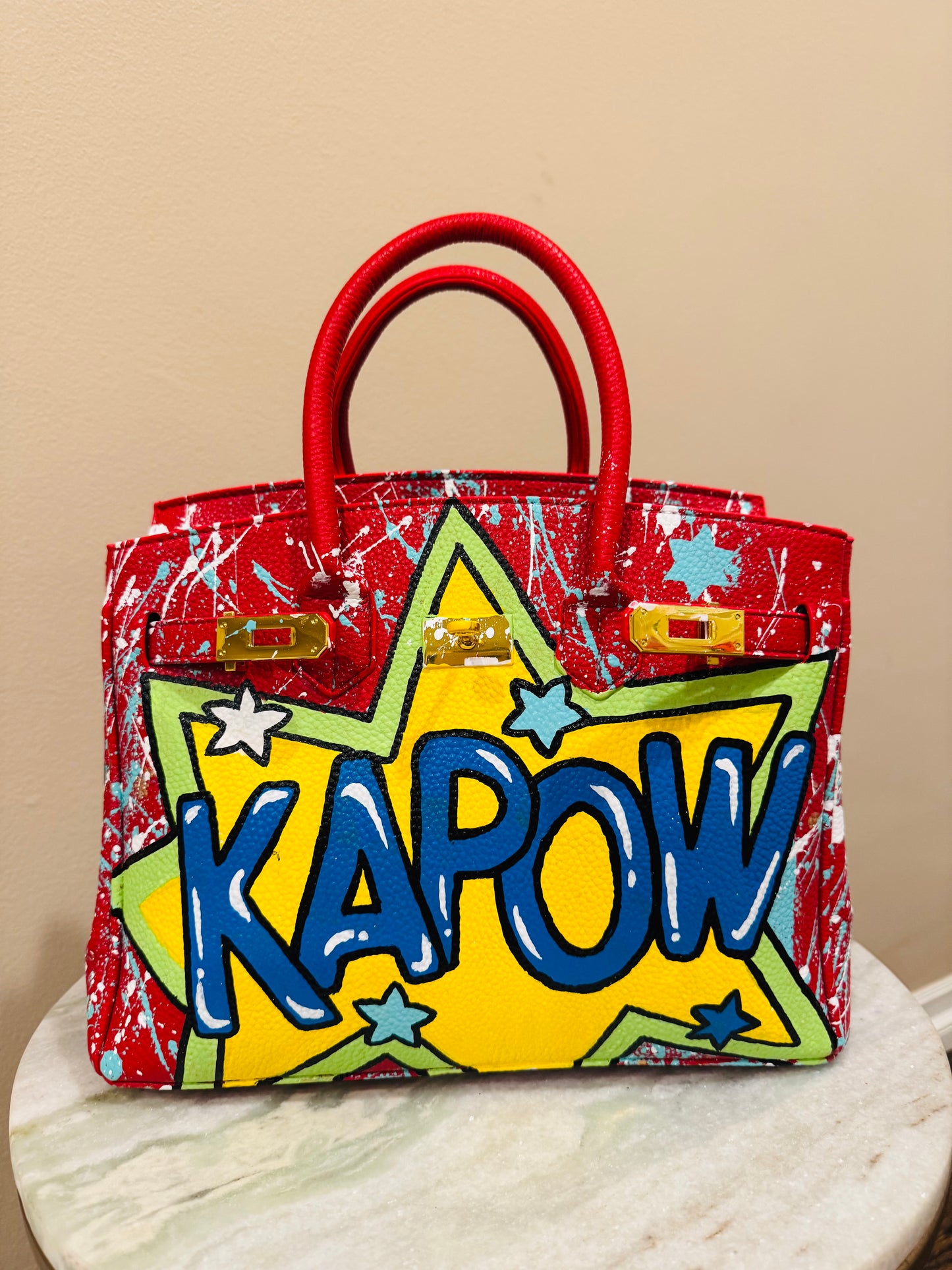 Hand Painted Pop Art Bag