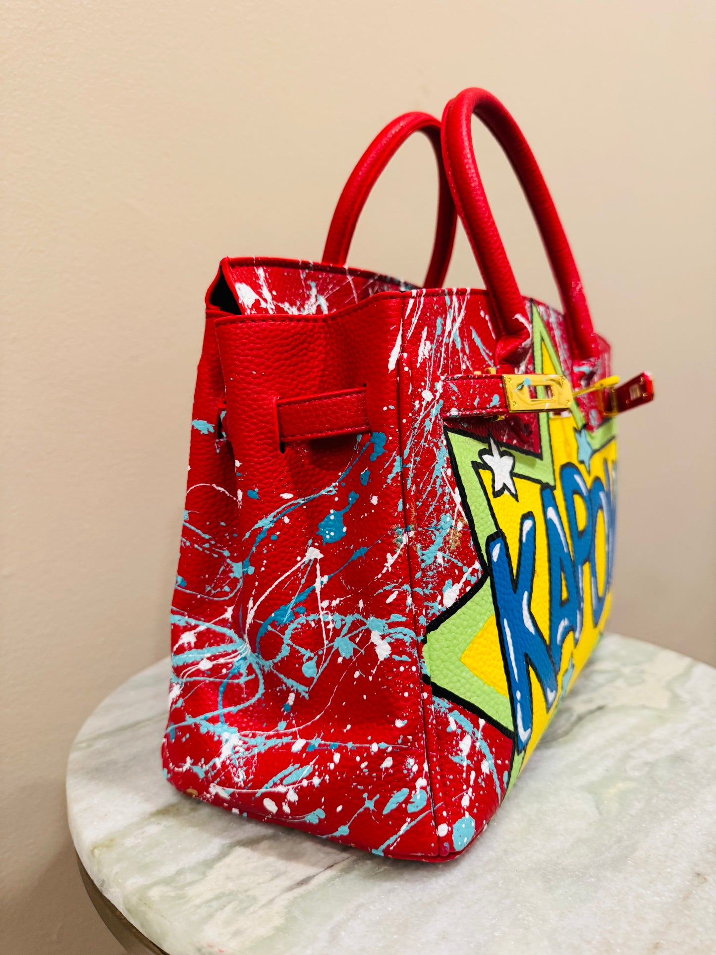 Hand Painted Pop Art Bag