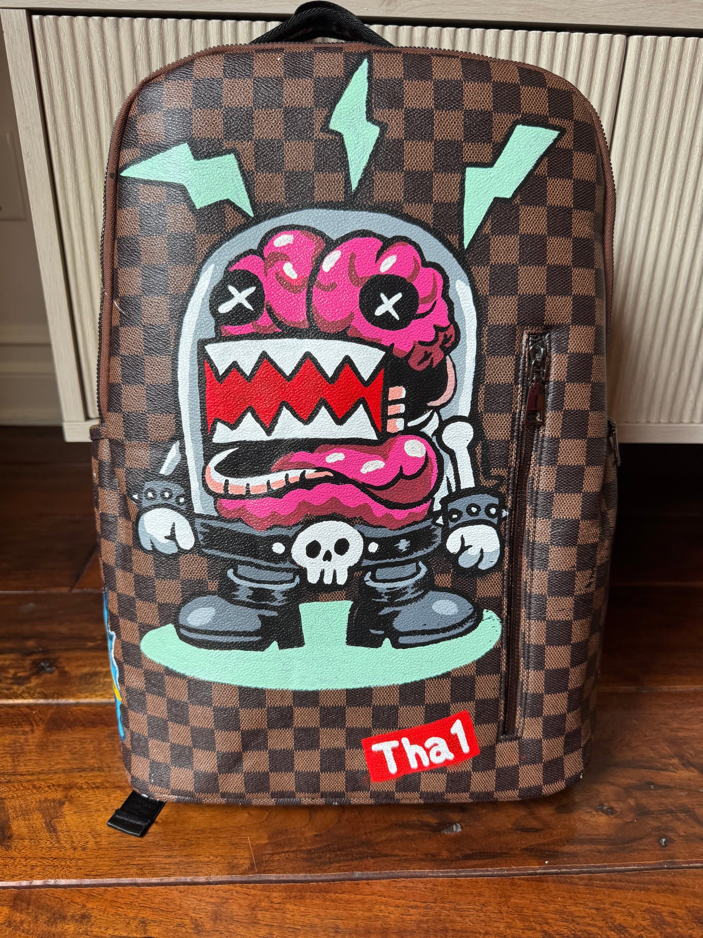 Monster hand painted Bag