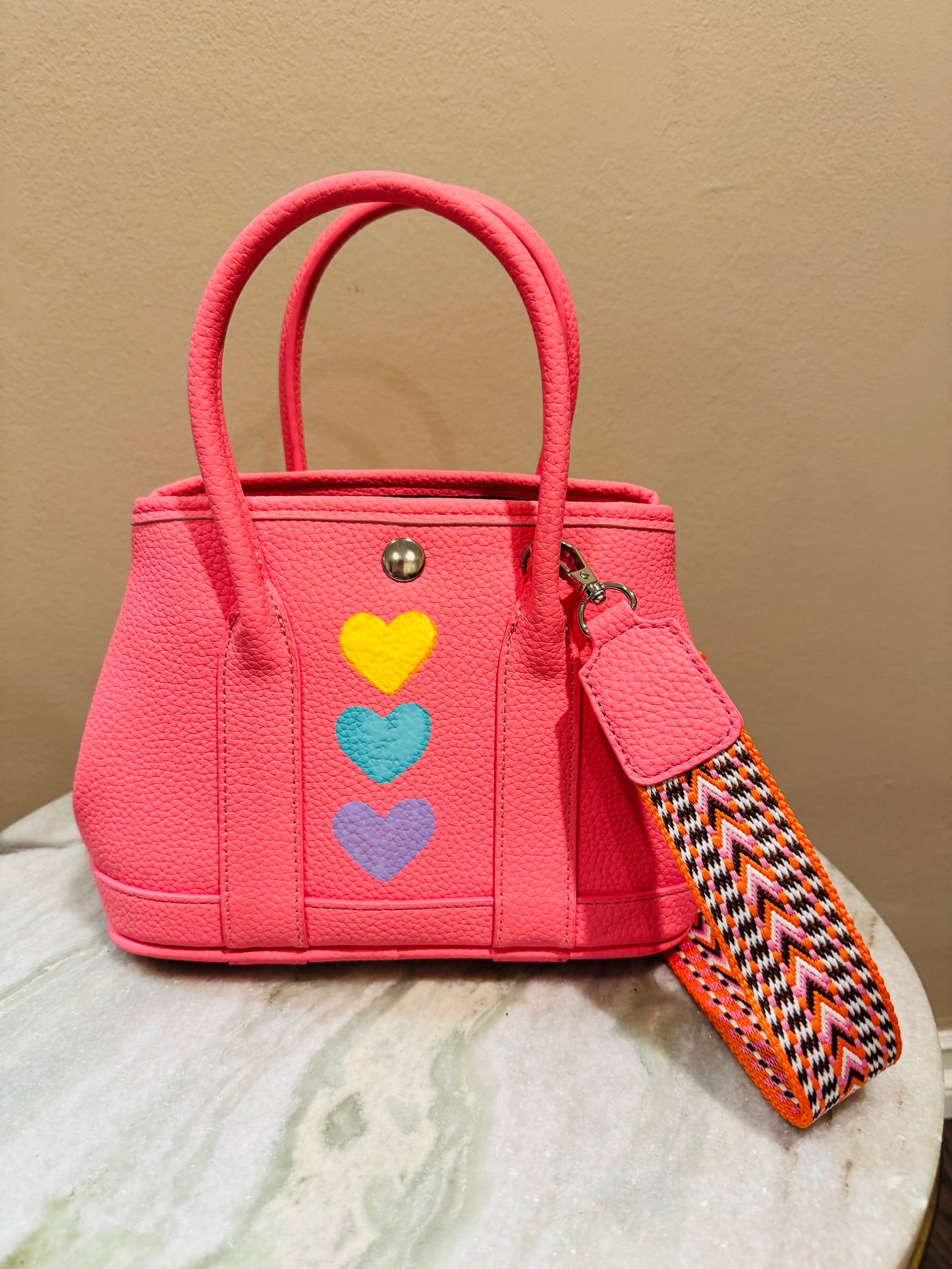 Heart Tote Bag 💛🩵🩷