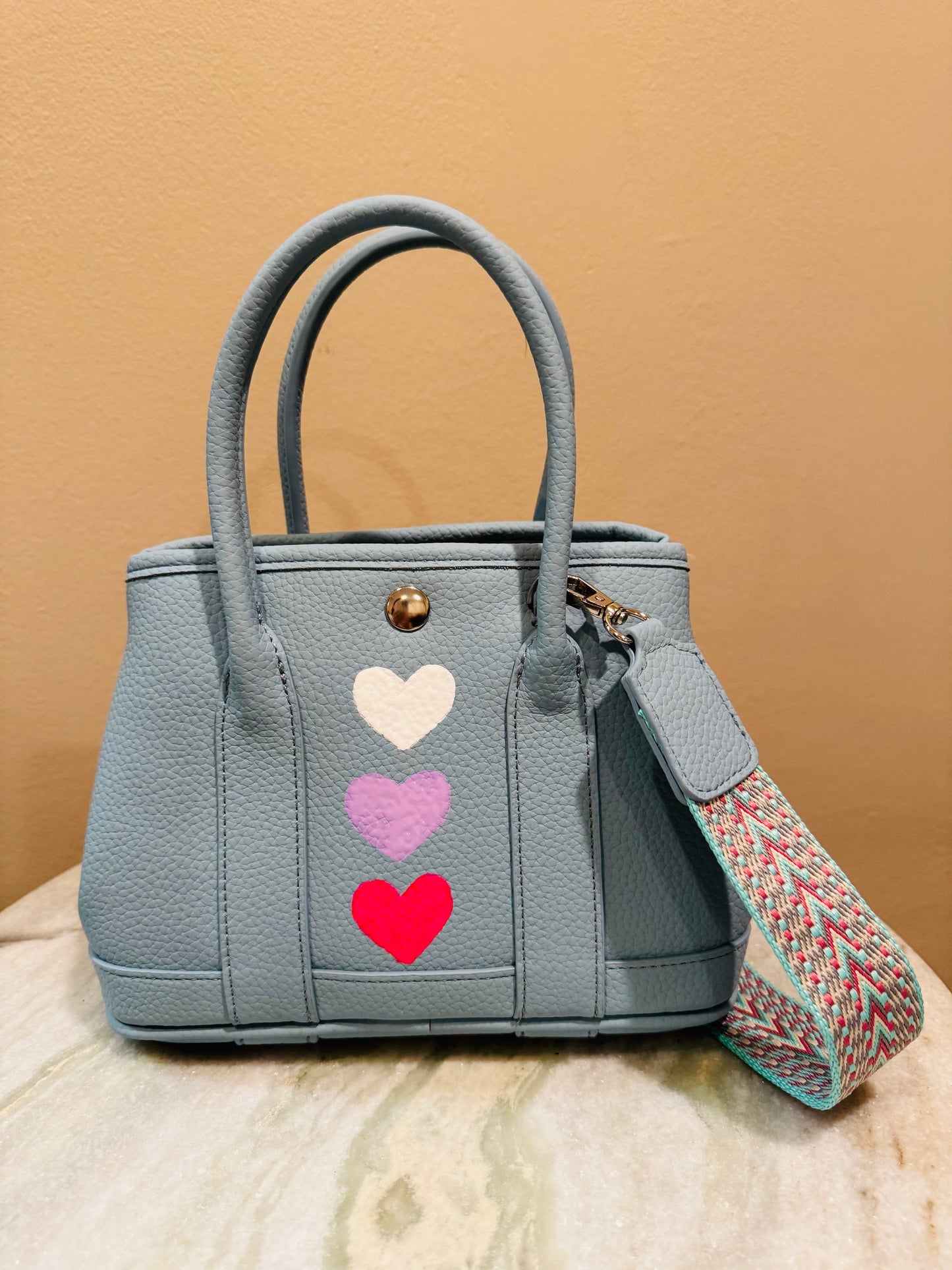 Heart Tote Bag 💛🩵🩷