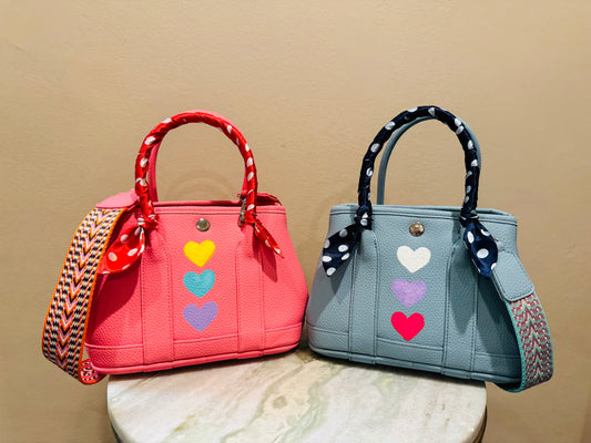 Heart Tote Bag 💛🩵🩷