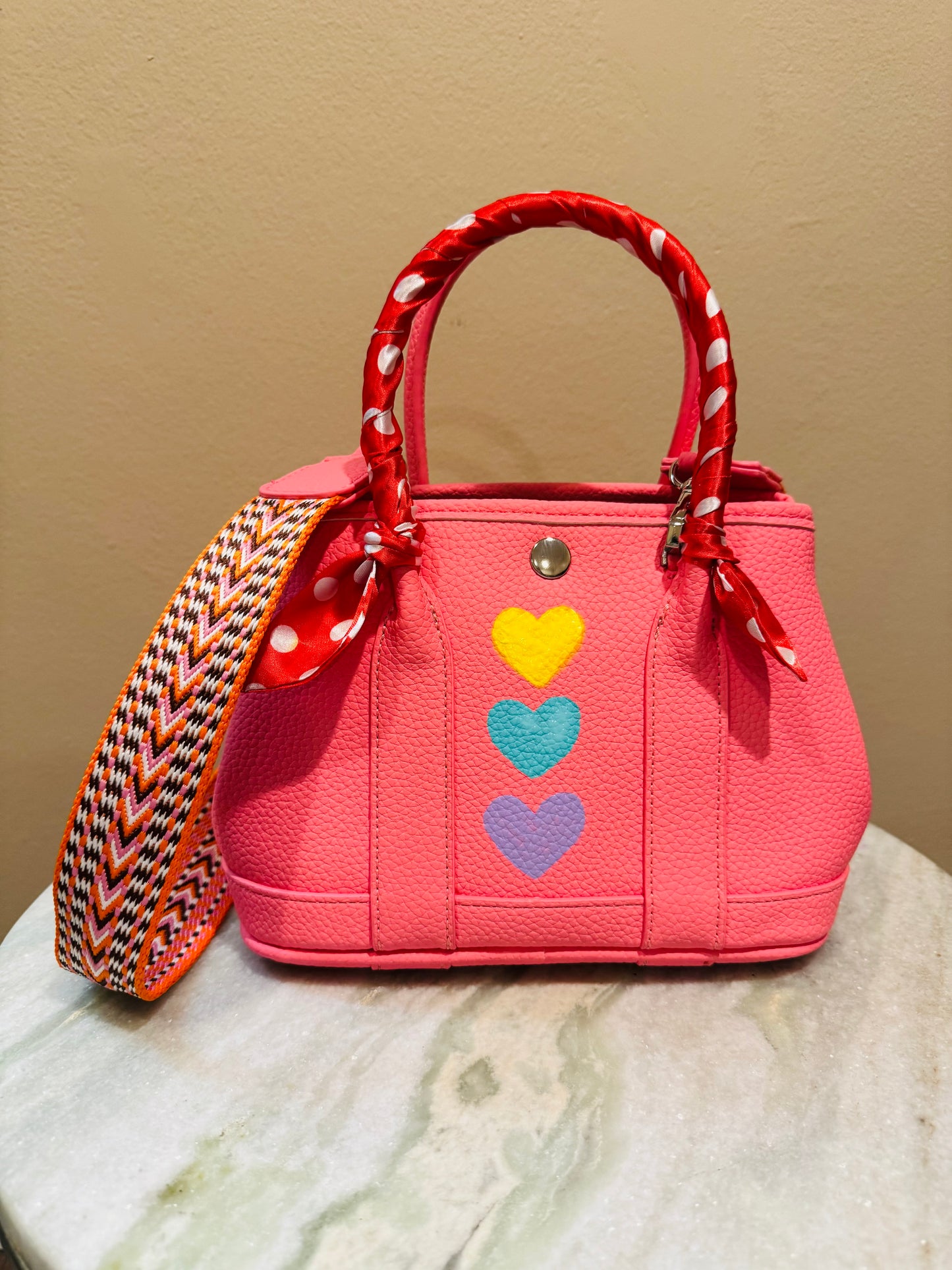 Heart Tote Bag 💛🩵🩷