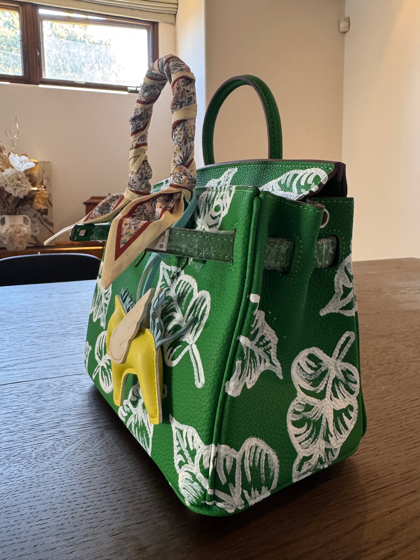 Ever Green Hand Painted Bag