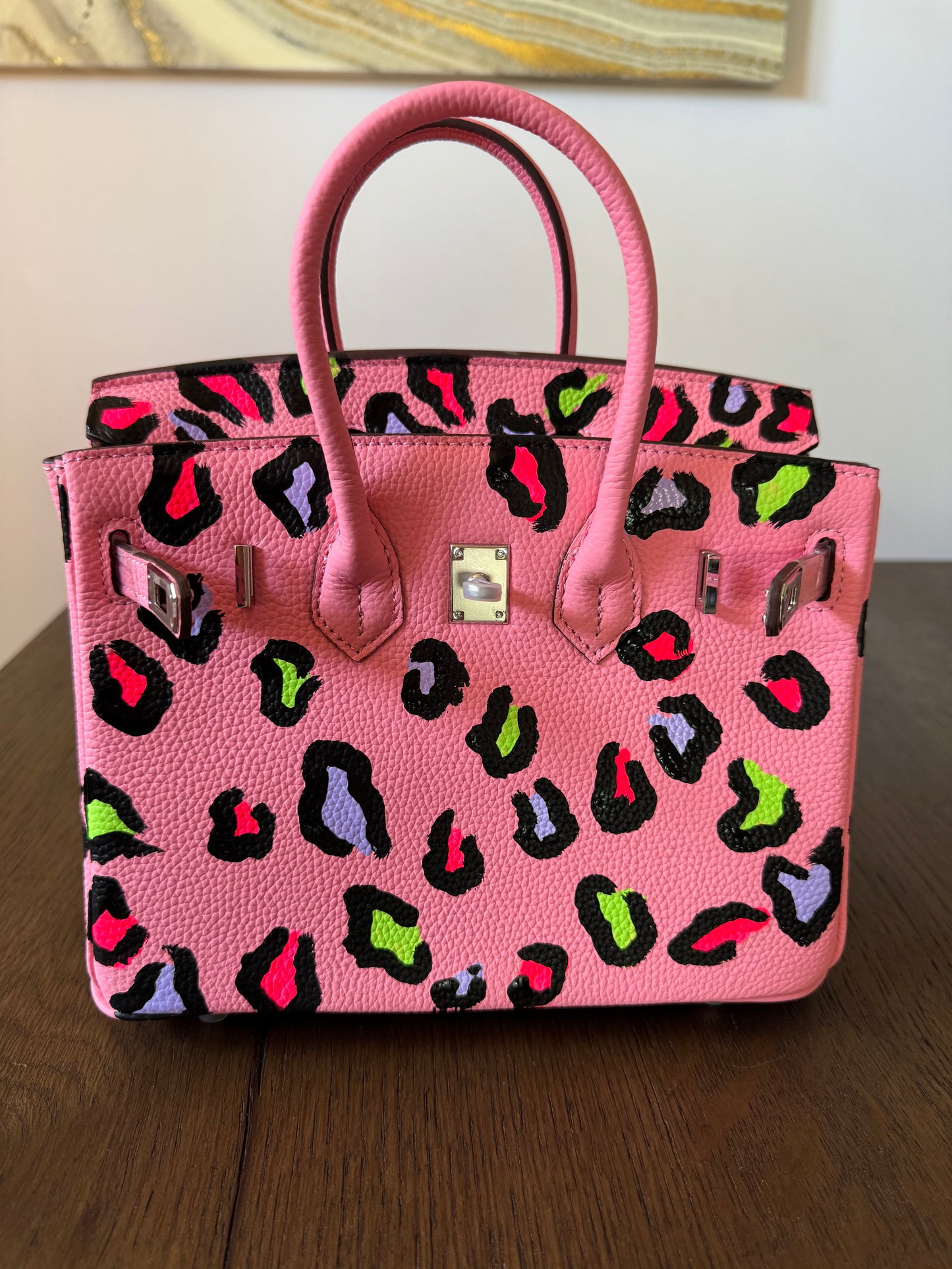 Cheetah Hand Painted Bag