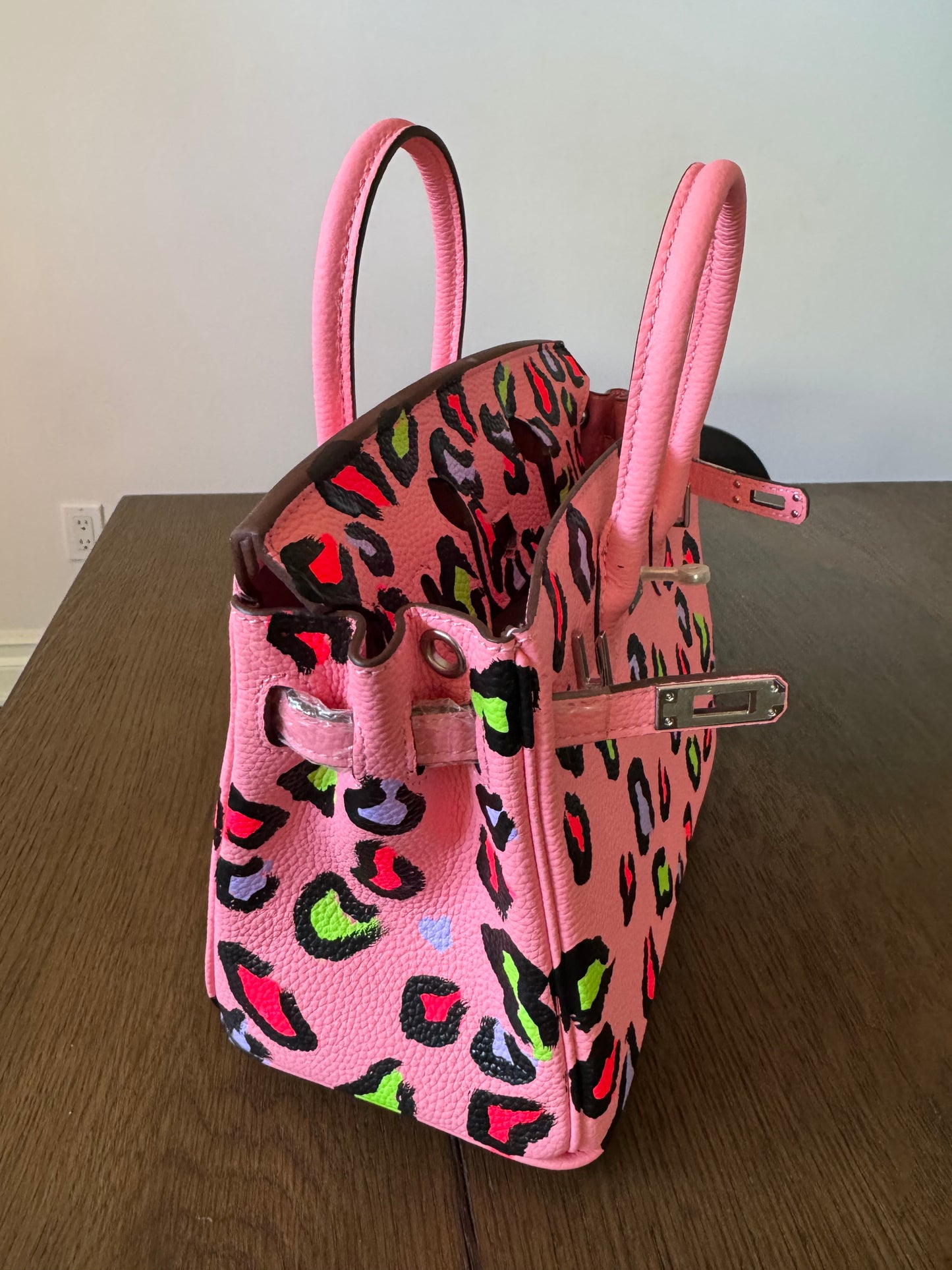 Cheetah Hand Painted Bag
