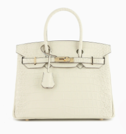 Alligator/ Ostrich effect Leather bag