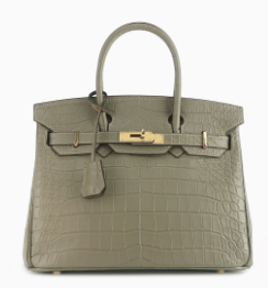 Alligator/ Ostrich effect Leather bag