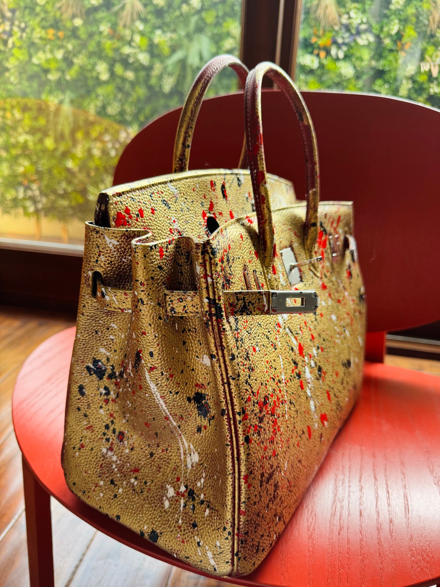 Gold/Silver Designer inspired hand painted Bags