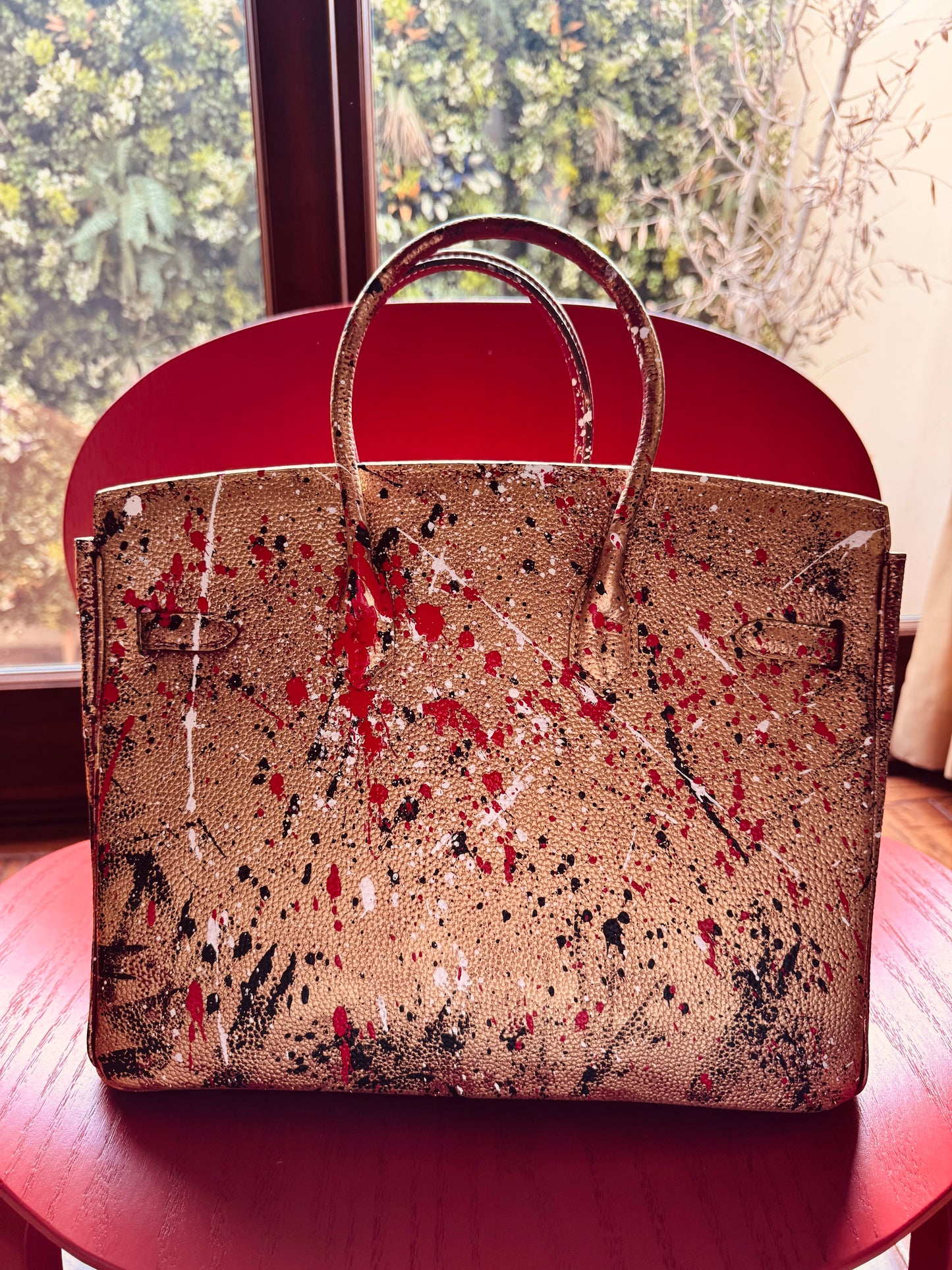 Gold/Silver Designer inspired hand painted Bags