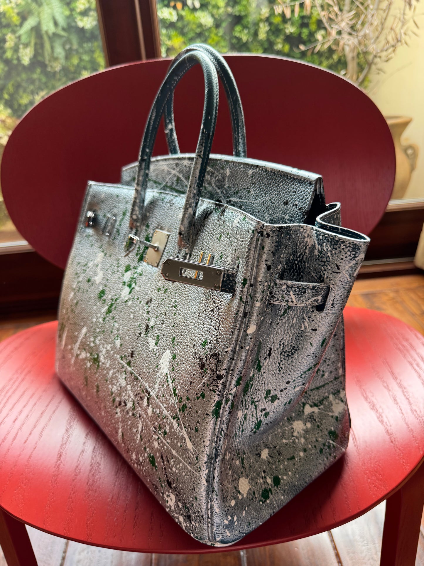 Gold/Silver Designer inspired hand painted Bags
