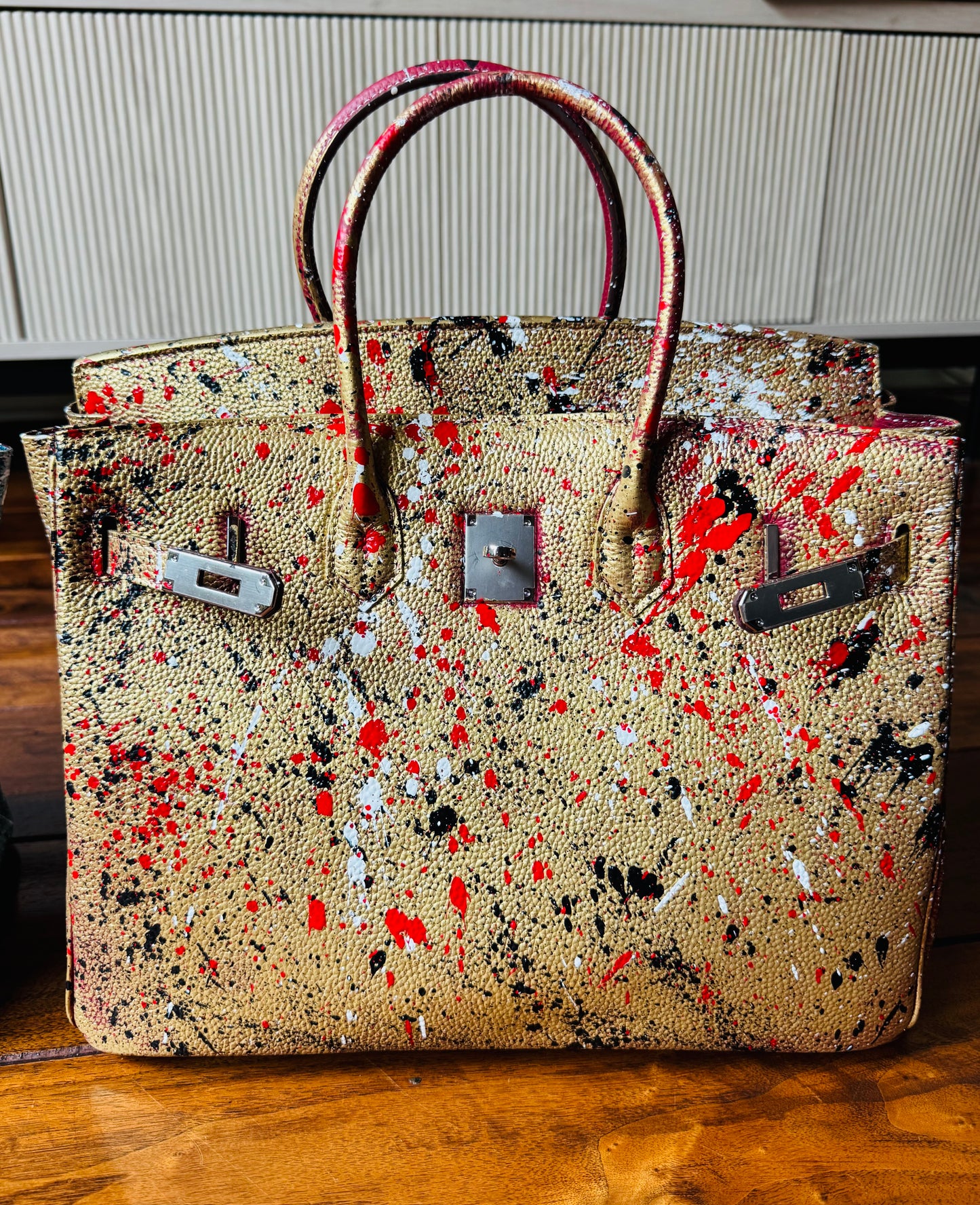 Gold/Silver Designer inspired hand painted Bags