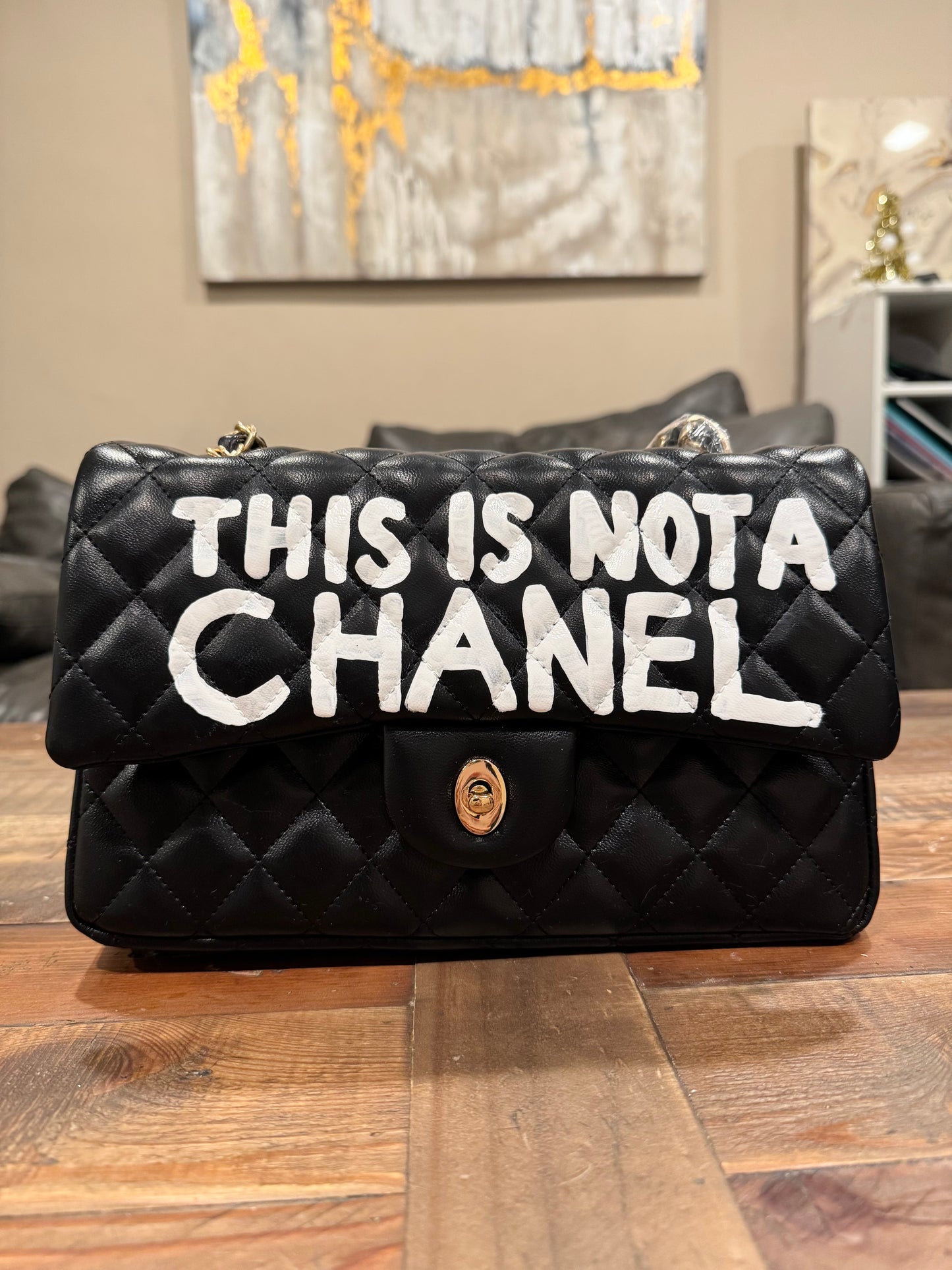 Hand painted designer inspired Bag