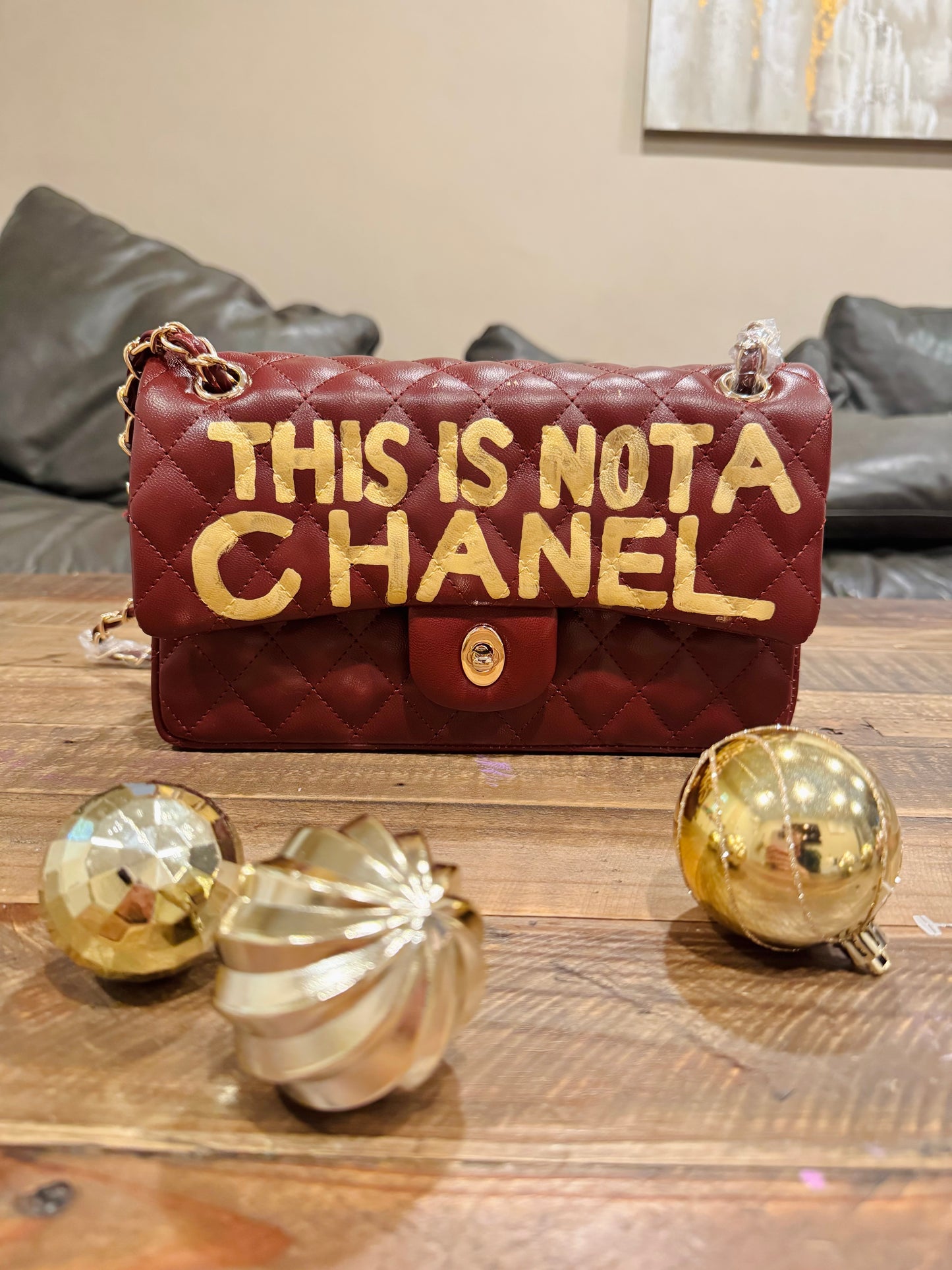 Hand painted designer inspired Bag