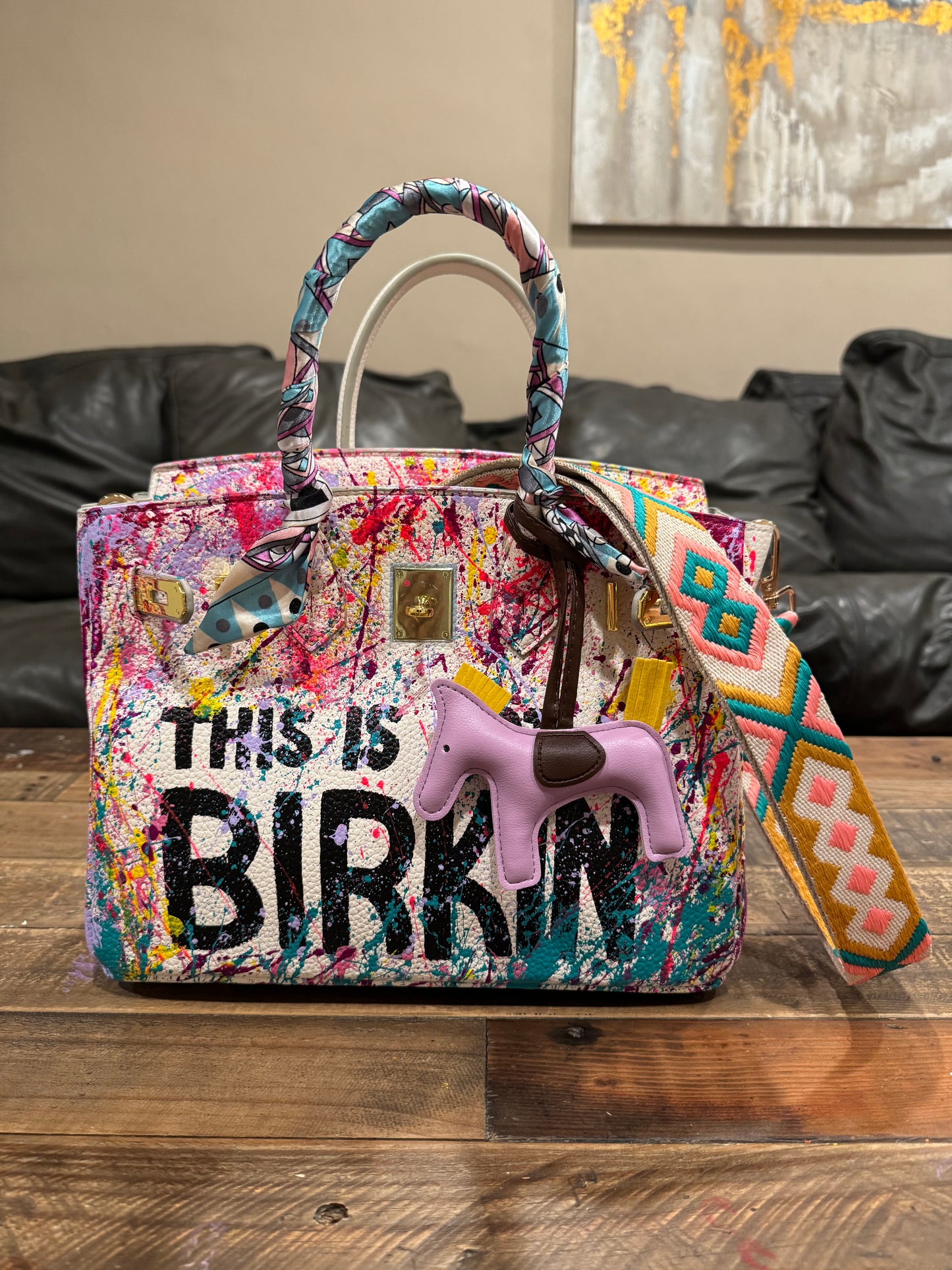 Designer inspired hand painted Bags